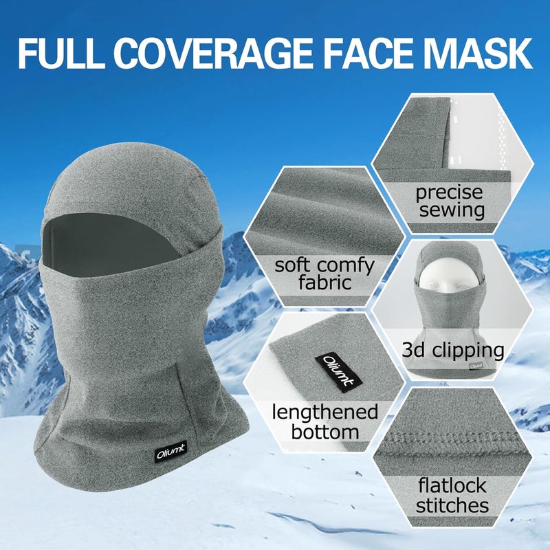 Oliumt Balaclava Ski Mask, Warm, Breathable & Lightweight, Full Coverage Fleece Winter Face Mask for Men & Women - Image 3